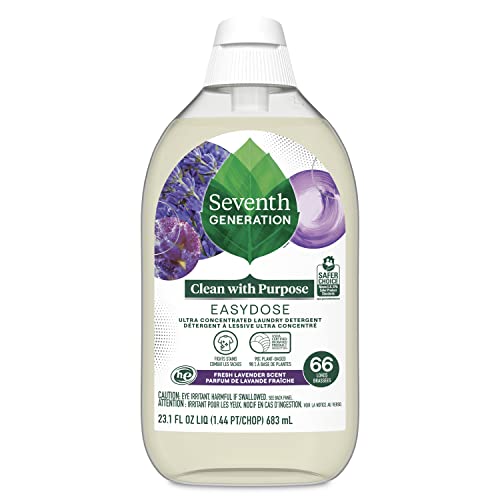 Seventh Generation Waschmittel, ultra konzentriert, EasyDose, frischer Lavendel, 652 ml, 66 Waschladungen (Verpackung kann variieren)