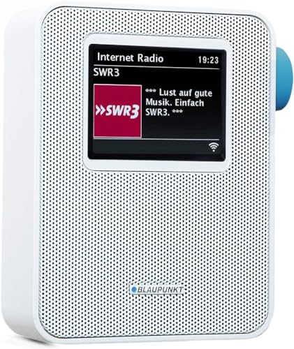 BLAUPUNKT PIB 100 WH Blaupunkt Steckdosen Internetradio PIB 100 mit WLAN Empfang | Bluetooth Streaming| großes dimmbares Farbdisplay|Wecker-Funktion und Senderspeicher Weiß