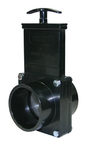Valterra 5303 ABS-Absperrventil, schwarz, 7,6 cm Spig