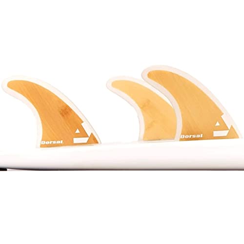 DORSAL Surfboard Fins Bamboo Hexcore Thruster Set (3) Honeycomb FUT Base