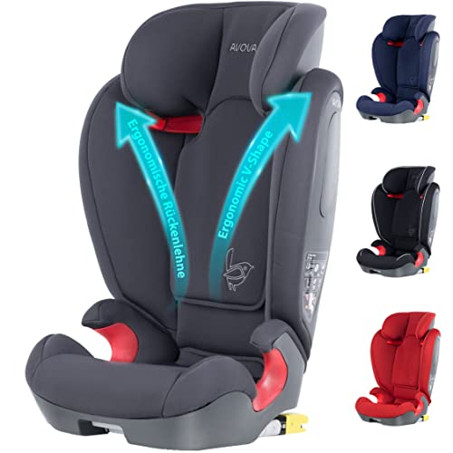 NEUHEIT: AVOVA® Star-Fix Der Kindersitz für lange Fahrten ca. 3-12 Jahre 100-150 cm Koala-Grau