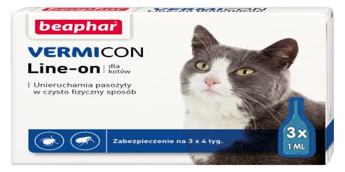 beaphar Vermicon Line-On Cat 1 ml - 3 Anti-Floh-Pipetten für Katzen