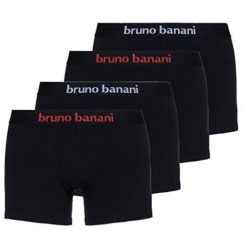 bruno banani Herren Short 2er Pack Flowing Boxershorts, Mehrfarbig (Hellgrau//Schwarz 2730), Medium (Herstellergröße: M)