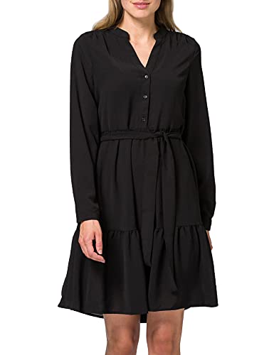 SELECTED FEMME Damen SLFMIVIA LS Short Dress B NOOS Kleid, Black, 42