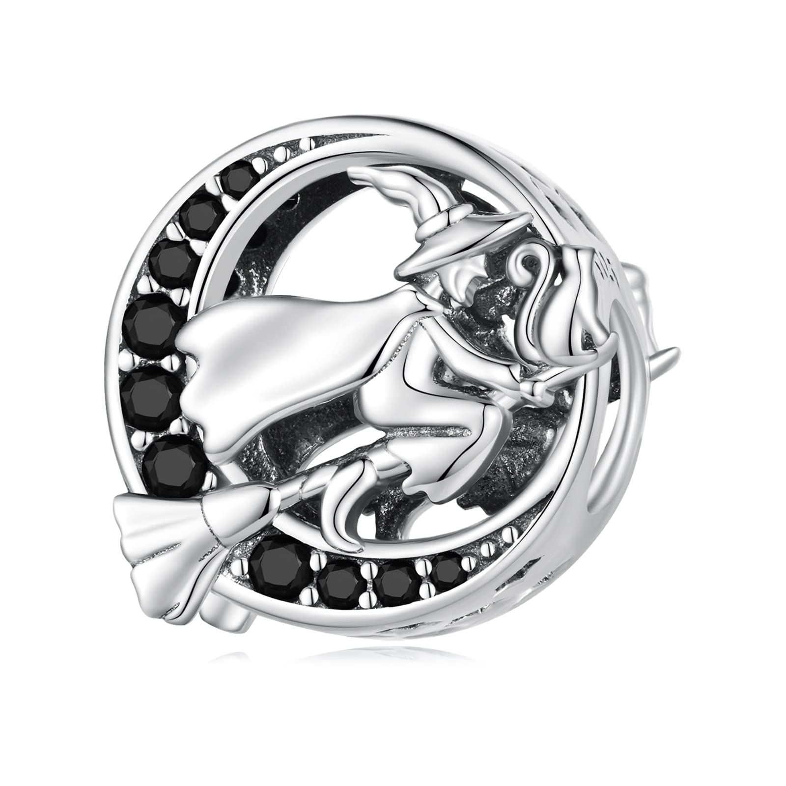 DYXIA 925 Sterling Silber Halloween magische Hexe Charm Beads DIY handgefertigter Anhänger for Pandora Troll Chamilia Biagi European Style Armband & Halsketten SCC2405