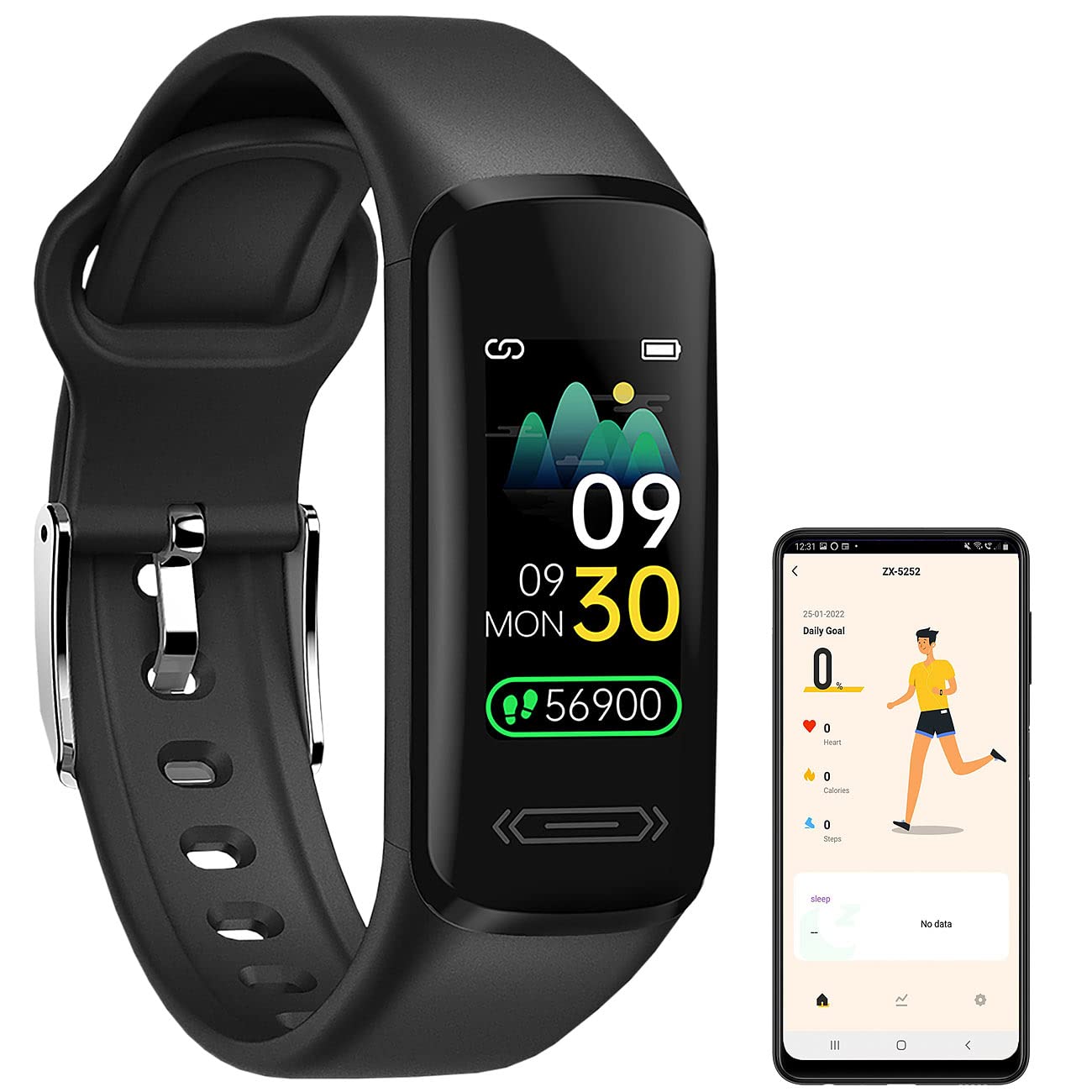 Newgen Medicals Smartwatch: ELESION-kompatibles Fitness-Armband, Farbdisplay, Bluetooth, App, IP68 (Schrittzähler, Uhr mit Blutdruckmessung, iPhone wasserdicht)