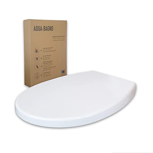 Aqua Bagno Smile Universal Premium WC-Sitz - hochwertige Antibakterielle Klobrille aus Duroplast mit Softclose und abnehmbar - Toilettensitz - Klodeckel einfache Montage - easyclean Toilettendeckel