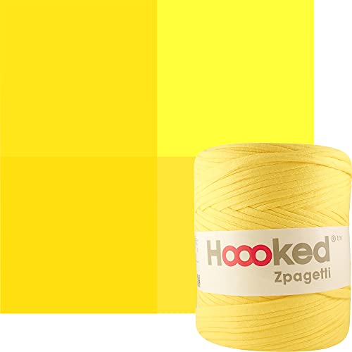Hoooked Zpagetti T-Shirt-Garn, Baumwolle, 120 m, 700 g, gelb