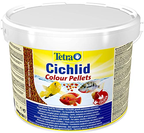 Tetra Cichlid Colour (Hauptfutter für die besonderen Ernährungsbedürfnisse von alles- und fleischfressenden Cichliden), 10 Liter Eimer