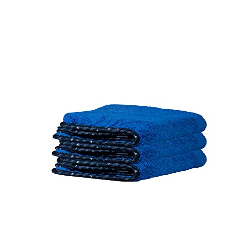 Chemical Guys MIC110003 Professionelle hochwertige Mikrofaser-Handtücher, Blau (40,6 x 40,6 cm) (3 Stück) – sicher für Autowäsche, Hausreinigung und Haustier-Trockentücher