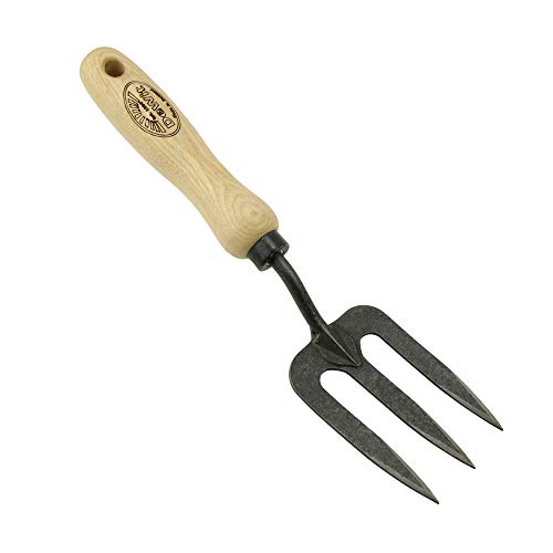 DeWit Blumengabel 'X-Treme' klein 28,5 cm I Profi Grabegabel aus Borstahl mit FSC®-zertifiziertem Handgriff aus Esche I Gartengabel I Hand-Grabeforke & Gartenforke I Garden Tools – Made in Holland