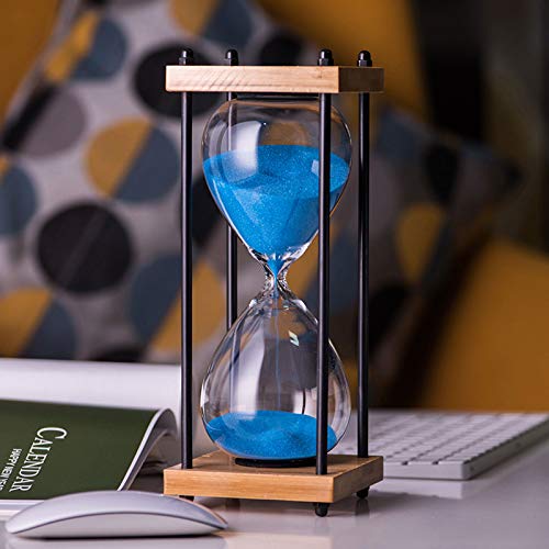 PLMM 30 Minuten Sanduhr Zeitmesser Stundenglas,8 Farben Holzrahmen Sanduhr,Sanduhr Home Decoration Geschenk für Kinder Klassenzimmer Küche Büros und auch als dekorative Timeruhr(30 Min)