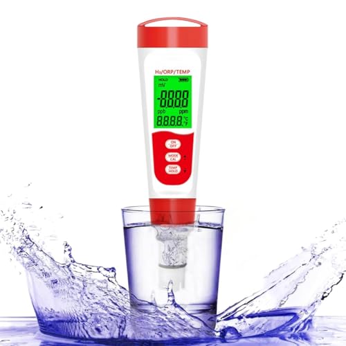 Lwaviwer Wasserstoff-Wasserflaschen-TestmessgeräT, 3-In-1-H2/ORP/Temp-Digital-Wasserstoff-FüLlstandsprüFstift für das TäGliche Trinken Von Wasserstoffwasser