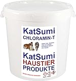 KatSumi Chloramin-T Chloramin-T gegen Giardien bei Katze und Hund, professionelles Desinfektionsmittel, wirkt gegen Viren, Pilze, Bakterien, Giardien, 1kg Eimer