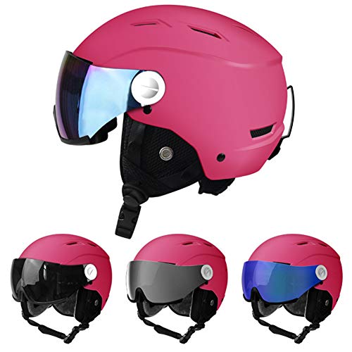 JTYX Skihelm mit Visier für Herren und Damen - Ski und Snowboard Helm mit Brille Verstellbare Größe