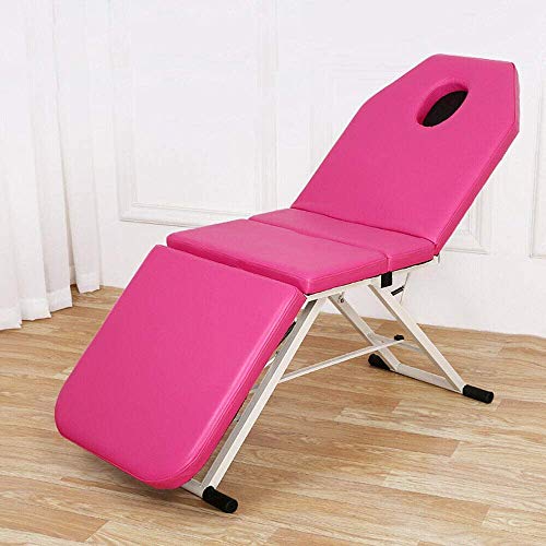 Schönheitsbett Klappbare Massageliege Massage Tisch Stuhl für Schönheitssalon Spa Tattoo Salon 182 * 60cm rosa