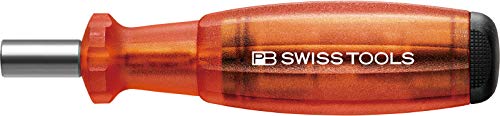 PB Swiss Tools Bithalter Schraubendreher PB 6464 | 100% Swiss Made | Schraubenzieher mit Bitmagazin für C6 Precision Bits