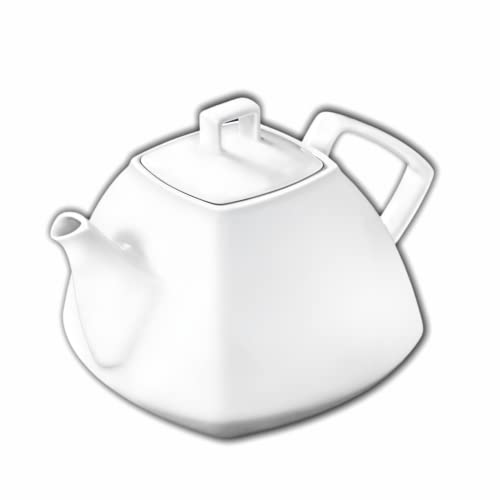 Wilmax | OLIVIA Teekanne | Porzellan-Teekanne | Für Kaffee | Für Tee | Elegant | Kratzfest | Für die Spülmaschine | Für die Mikrowelle | Ergonomisch | Fassungsvermögen: 1050 ml