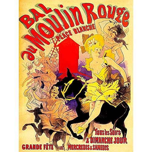 Wee Blue Coo Vintage Advert Moulin Rouge Dancers Art Print Poster Wall Decor Kunstdruck Poster Wand-Dekor-12X16 Zoll