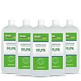 ferdoclean 99,9% Isopropanol 5000ml | 5L IPA 2-Propanol Isopropylalkohol Isopropyl | Reingungsmittel 5 x 1L