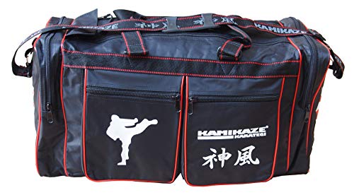 KAMIKAZE Tasche für Meisterschaften oder Kurse, 63 x 26 x 30 cm, Schwarz oder Rot (Schwarz, Groß)