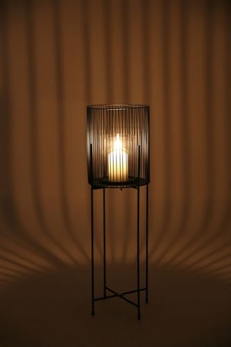 Windlicht mit Glaseinsatz 73cm Kerzenständer Kerzenhalter Blumentopfhalter Deko