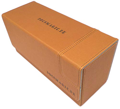 docsmagic.de Premium Magnetic Tray Long Box Gold Small - Card Deck Storage - Kartenbox Aufbewahrung Transport Gold