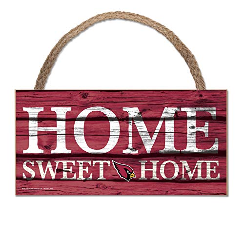 Wincraft NFL Schild aus Holz Arizona Cardinals Holzschild Wood Slogan Home Sweet Home