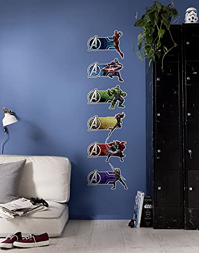 Komar Marvel Wandtattoo Avengers Plates - 100 x 70 cm (Breite x Höhe) - 7 Teile - Deco-Sticker, Wandaufkleber, Wandsticker, Wanddeko, Kinderzimmer - 14734h