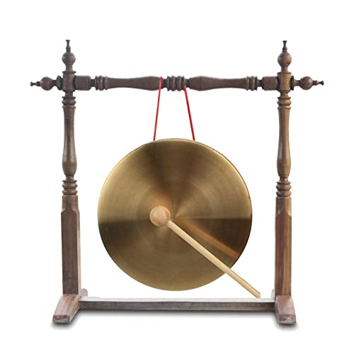 Stronrive 5 Pcs Schlaggong - Gong zur Meditation,Gong-Percussion-Instrument mit 4 Zoll/10 cm, Gong mit Schlägel und roter hängender Schnur für Feiern im