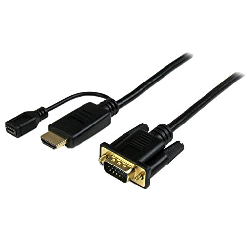 StarTech.com 3m aktives HDMI auf VGA Konverter Kabel - HDMI zu VGA Adapter 300cm - Schwarz - 1920x1200 / 1080p