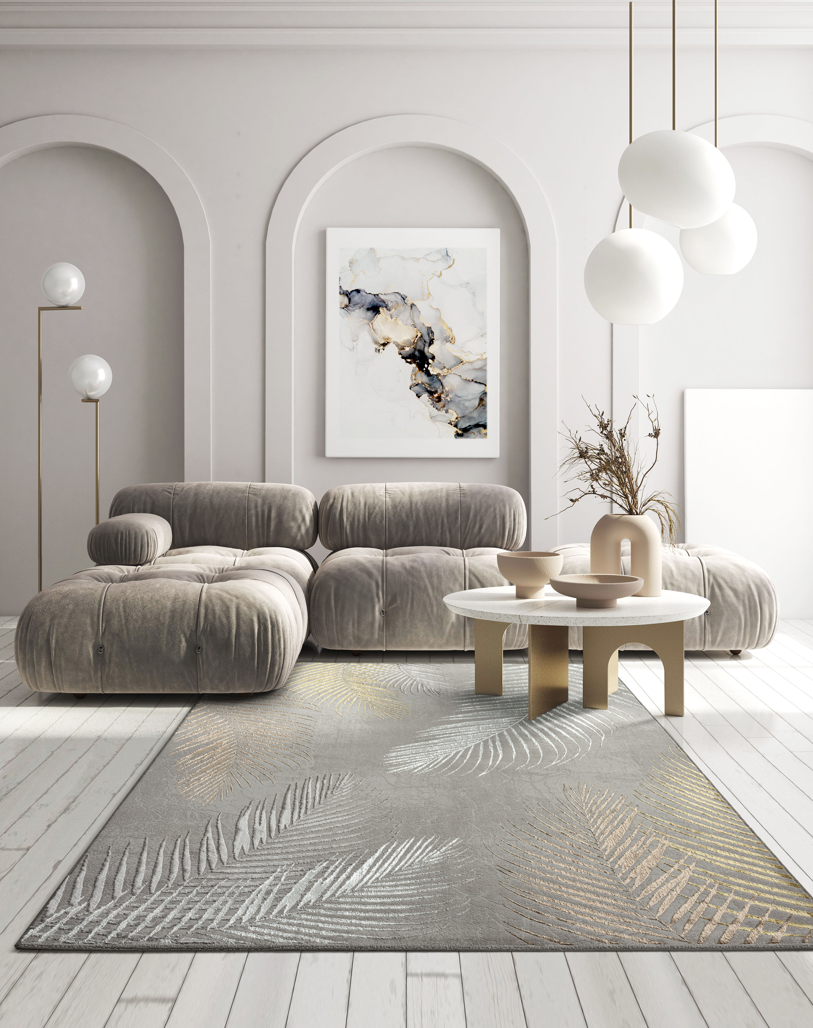 merinos Teppich "Creation 50051", rechteckig, elegant, glänzend, Kurzflor, Indoor, pflegeleicht, robust