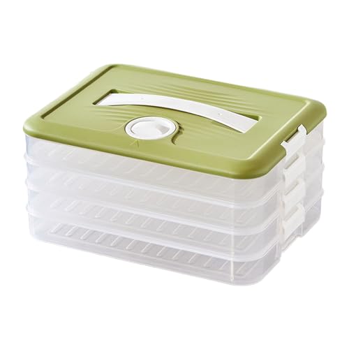 3 4 Schichten Lebensmittelaufbewahrungsbehälterhalter Lebensmittelkonservierungsbox Für Küche Und Kühlschrank Knödelbox Gut Versiegelter Verschließbarer Knödel Aufbewahrungsbehälter