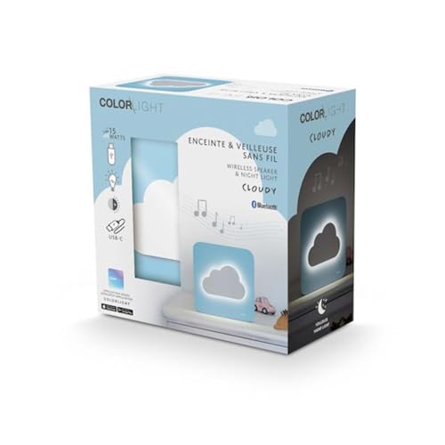 BIGBEN CBLNEONOCLOUDM Bluetooth-Lautsprecher Cblneon Out Kids USB Blue + Cloud