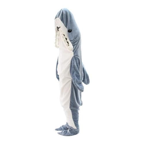 Hai Decke Erwachsene | Shark Blanket | Shark Onesie Blanket| Soft Cozy Shark Sleeping Bag | Für Jungen, Mädchen, Frauen, Männer, Movie Night Shark Cosplay Geschenke