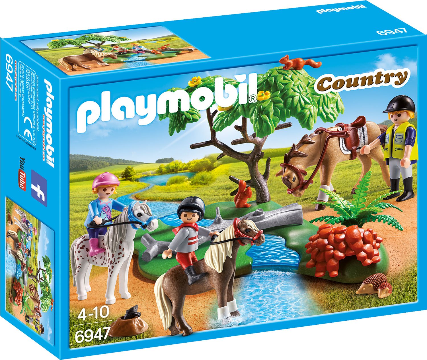 PLAYMOBIL Country 6947 Fröhlicher Ausritt mit Figuren, Pferden und viel Zubehör, ab 4 Jahren