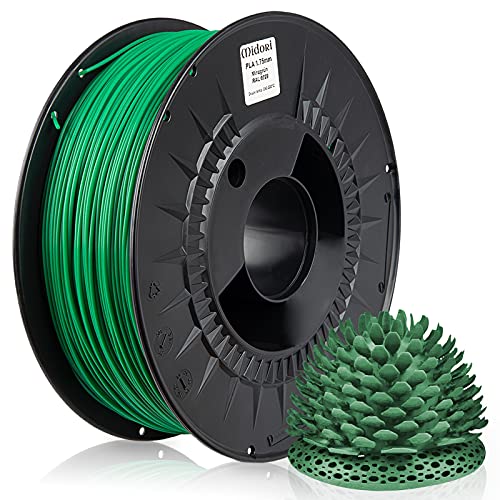 Midori® PLA Filament | 3 Stück, 1,75mm 3D-Drucker-Filament 1kg Spule in Minzgrün | Verwicklungsfreies Filament für 3D-Drucker & Stift