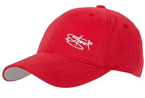 2Stoned Flexfit Baseball Kappe Classic Rot mit Stick Größe XXL (62 cm - 65 cm) für Frauen und Männer