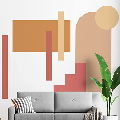 Ambiance Sticker Vliestapete, vorverleimt, Riesenbilder, abstrakter Palasis mit Bogen und Treppen, dekorativer Klebstoff, 140 x 60 cm