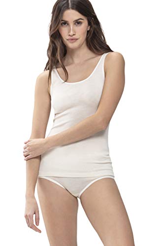 Mey Basics Serie Exquisite Damen Tops breiter Träger Weiß 38