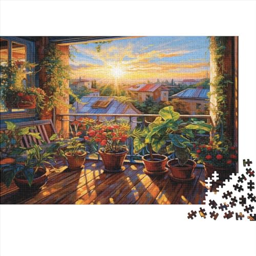 Puzzles Für Erwachsene 500 Teile Balcony Flowers Puzzles Als Geschenke Für Erwachsene 500pcs (52x38cm)