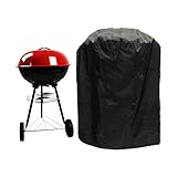 ALGWXQ Grillabdeckung Schutzhülle Grill Wasserdicht Schutzplane Staubdicht Schwerlast Kaffetisch, 2 Farben, Rund Oder Rechteckig (Color : Schwarz, Size : 110x90cm)