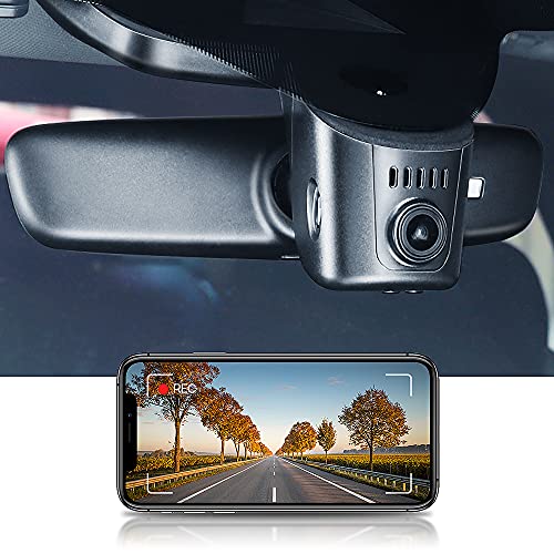 Fitcamx Dashcam Passend für Audi A3 A4 A5 A6 Q3 Q5 Q7 Sportback 2013-2017 (Modell B), 4K OEM Autokamera, 2160P UHD Video WiFi, Parkmodus, Loop-Aufnahm, G-Sensor,WDR Dasch-cam Auto, Grau mit 64GB Karte