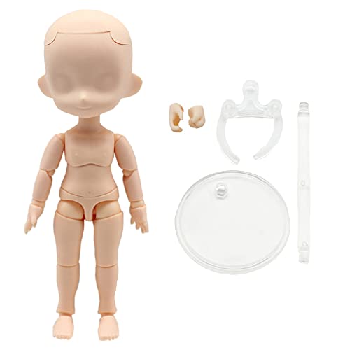 niannyyhouse DOD 13cm Puppe Actionfiguren Körper geeignet für 1/12 BJD Puppen Kopf Dress Up (Normal White-Standard Paket B)