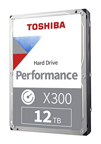 Toshiba X300 Interne Festplatte (12 TB, Leistung und Gaming, 8,9 cm (3,5 Zoll), CMR SATA, 6 GB/s, 7200 U/min, 512 MB Cache, HDWR51CXZSTA