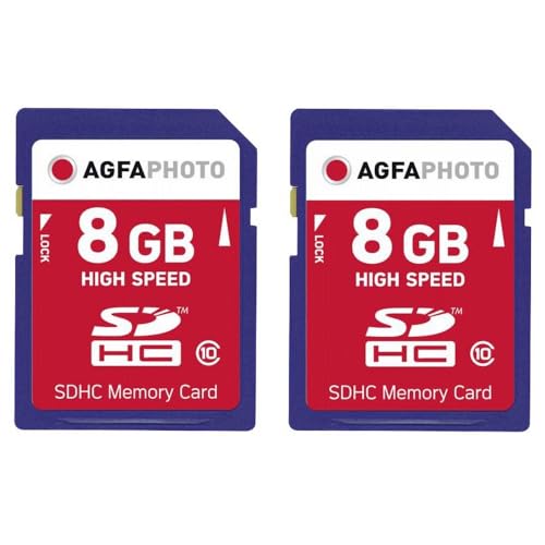 AgfaPhoto 2er-Pack Flash-Speicherkarten SDHC 10408 - Kapazität 16GB + 16GB - Blau