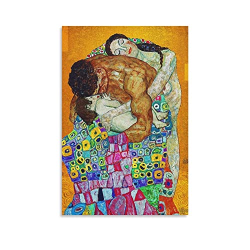Gustavv Klimt Moderne Kunst Malerei Poster Die Familie Poster Wandkunst Gemälde Leinwand Geschenk Wohnzimmer Drucke Schlafzimmer Dekor Poster Kunstwerke 50 x 75 cm