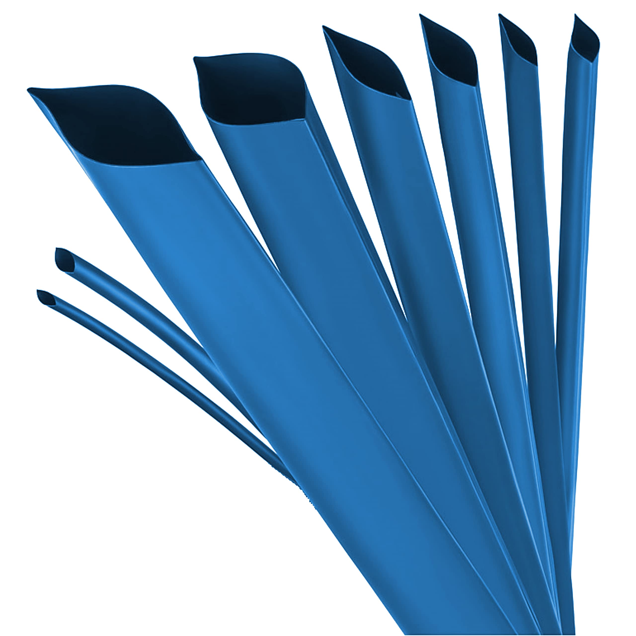 ISOLATECH Schrumpfschlauch Meterware blau ohne Kleber Ø 30mm 5 Meter Schrumpfverhältnis 3:1 Set Polyolefin zum Isolieren von Kabel Lötverbindungen unbeschriftet UV beständig (Ø30mm 5Meter)