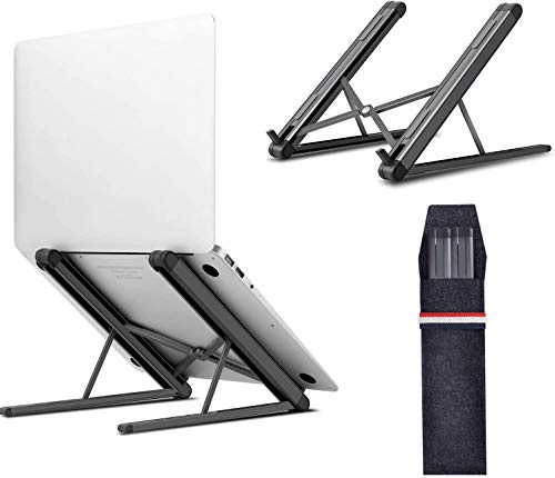 Lelesta Laptop-Ständer aus Aluminium, belüftet, für Laptop 6-Levels, verstellbar, für MacBook Air Pro, iPad, HP, DELL 10–15,6 Zoll (25–39,6 cm) Laptop Tablet