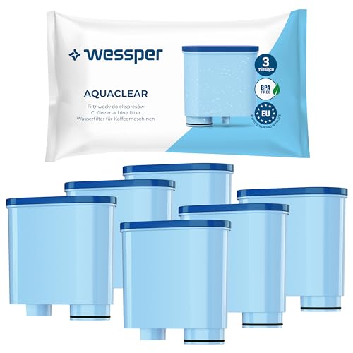 Wessper 6er Pack AquaClear Wasserfilter Für Saeco und Philips Kaffeevollautomat AquaClean CA6903/10 CA6903/22 CA6903 Kalkfilter